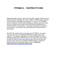 NWS Ftpmail Instructions