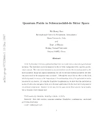 Quantum Fields in Schwarzschild-De Sitter Space