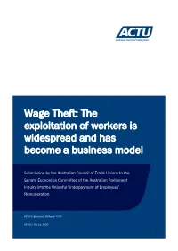 Wage Theft: the Exploitation of Workers Is Widespread and Has