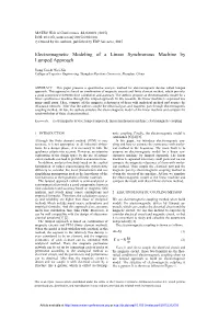 Electromagnetic Modeling of a Linear Synchronous Machine by Lumped Approach