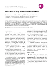 Estimation of Deep Soil Profiles in Lima Peru