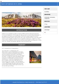Introduction Itinerary