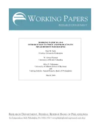 Introduction to Price and Productivity Measurement for Housing