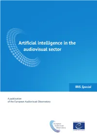 IRIS Special 2020-2: Artificial Intelligence in the Audiovisual Sector