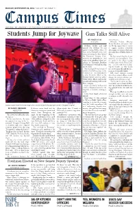 Students Jump for Joywave Gun Talks Still Alive by ANGELA LAI Own Concerns
