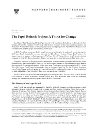 The Pepsi Refresh Project: a Thirst for Change