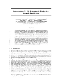 Commonsenseqa 2.0: Exposing the Limits of AI Through Gamification