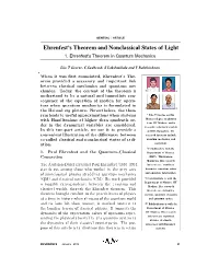 Ehrenfest's Theorem and Nonclassical States of Light