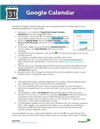 Google Calendar Integration from the Chrome Web Store