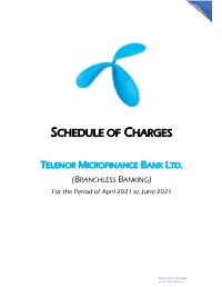 Schedule of Charges
