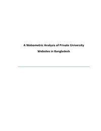 A Webometric Analysis of Private University Websites in Bangladesh