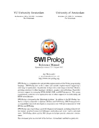 Local Copy of the SWI Prolog Manual, Version 7.2.3 (August 2015)