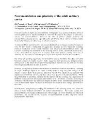 Neuromodulation and Plasticity of the Adult Auditory Cortex