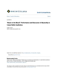 Performance and Discourse of Musicality in Cuban Ballet Aesthetics