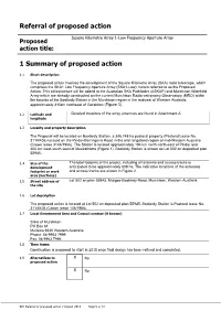 Referral of Proposed Action 1 Summary of Proposed Action