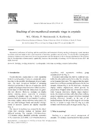 Stacking of Six-Membered Aromatic Rings in Crystals