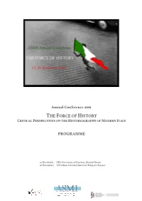 The Force of History Programme