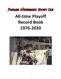 2020 Playoff Record Book