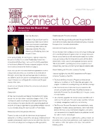 Connect to Cap News from the Board Chair Tom Fleming ’69