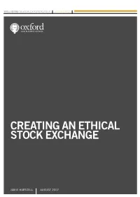 Creating an Ethical Stock Exchange