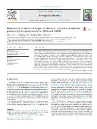 Detection of Sensitive Soil Properties Related to Non-Point Phosphorus