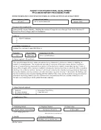 Agency for International Development Ppc/Cdie/Di Report Processing Form