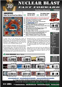AMORPHIS Release Date Pre-Order Start Under the Red Cloud Tour Edition Uu 24/02/2017 Uu 06/01/2017