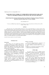 Base Line Study of Bird at Cooper Mining Exploration Area of Pt Batutua Kharisma Permai in Wetar Island, Maluku Province