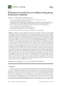 Evaluation of Coastal Sea Level Offshore Hong Kong from Jason-2 Altimetry