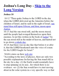 Joshua's Long