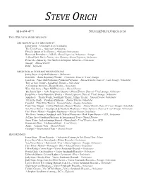 Steve Orich Resume 01.22.20