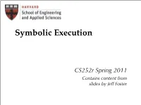 Symbolic Execution