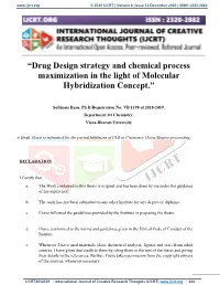 Anew Drug Design Strategy in the Liht of Molecular Hybridization Concept