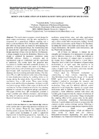 DESIGN and FABRICATION of SLIDING RAM by USING QUICK RETURN MECHANISM 1Venkatesh Babu, 2A.Saravanakumar 1Professor, Department O