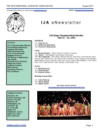 IJA Enewsletter Editor Don Lewis (Email: Enews@Juggle.Org) Renew at Http