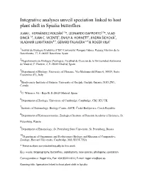 Integrative Analyses Unveil Speciation Linked to Host Plant Shift in Spialia Butterflies JUAN L