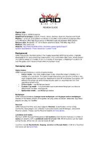 REVIEW GUIDE Game Info Background Gameplay Notes