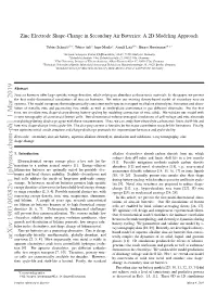 Zinc Electrode Shape-Change in Secondary Air Batteries: a 2D Modeling Approach