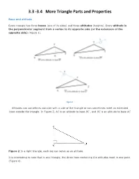 3.3 -3.4 More Triangle Parts and Properties