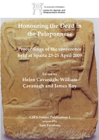 Anyte of Tegea and the Other Dead