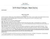 Best Colleges - Main Survey
