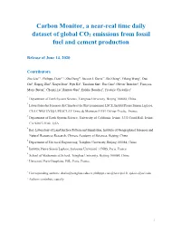 Carbon Monitor, a Near-Real Time Daily Dataset of Global CO2 Emissions from Fossil Fuel and Cement Production