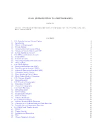 Cs 255 (Introduction to Cryptography)