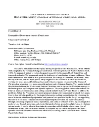 CUA Syllabus Template