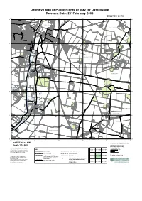 Definitive Map of Public Rights of Way for Oxfordshire Relevant Date: 21St February 2006 Colour SHEET SU 68 NW