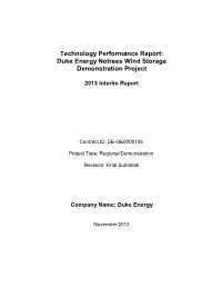 Duke Energy Notrees Wind Storage Demonstration Project