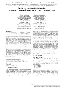 Exploring the One-Brain Barrier : a Manual Contribution to the NTCIR