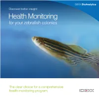 Health Monitoring for Your Zebrafish Colonies