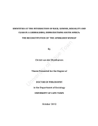 Identities at the Intersection of Race, Gender , Sexuality and Class in A
