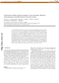 Material Characterization and Fabrication of Microstructures